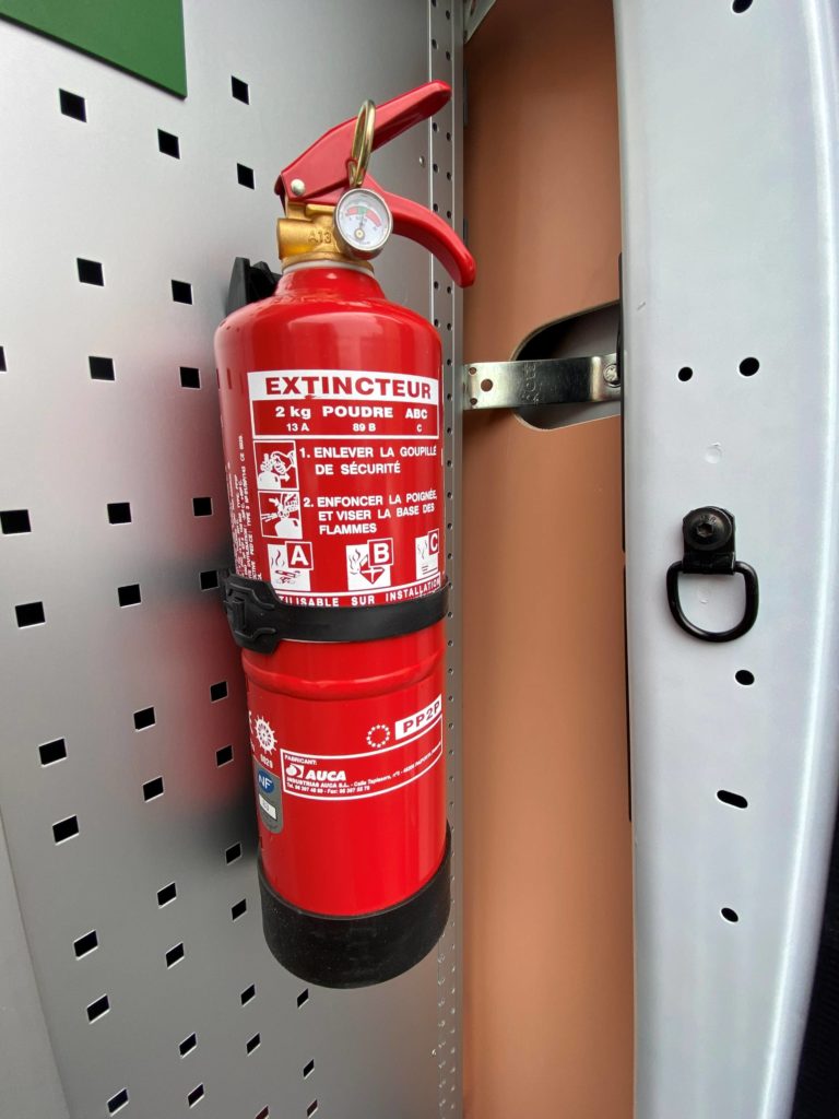 extincteur de véhicule utilitaire